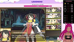 LewdNeko plays Evenicle part 8, cute VTuber gets creampied and moans in hentai game.