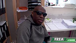 Russian traveller nataly gets fucked in the ass by mike at an office