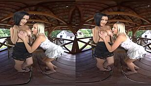 Cayla Lyons And Alex Black Scream Outdoors In Vr Sex