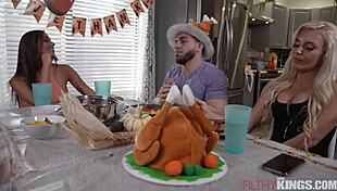 Milf Armani Black celebrates Thanksgiving with a steamy doggy style fuck session full of surprises