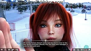 Double homework session playing with hot redheads in game one