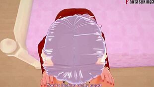 hey, honami ichinose gives epic blowjob and footwork in 3d anime