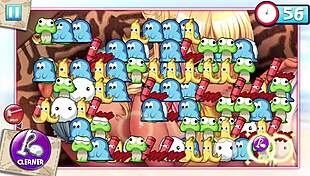 Cleaning hentai images turns into a game where cute anime girls blow big cocks and get creampied