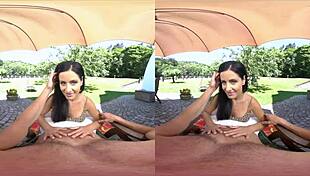 Cayla Lyons And Alex Black Scream Outdoors In Vr Sex