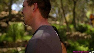 abbie maley gets bent over and fingered in this amateur scene