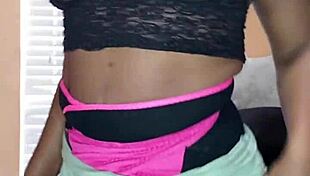 Naejae twerks her ass and grinds pussy on pole