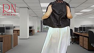 Naked Secretary Seduces Boss Shows Pussy Tits And Cunt