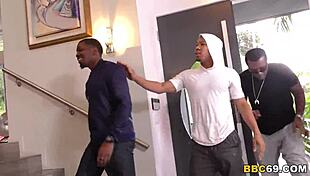 anal slut leya falcon takes on multiple black rods