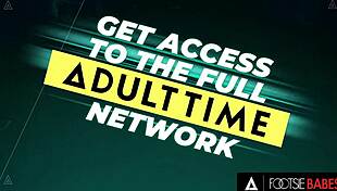 footsie babes - cute brunette gives hot footjob and gets cum on her pretty feet