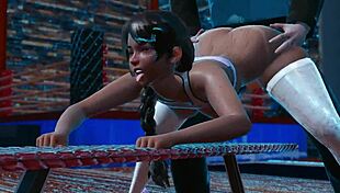 Hot Pawg Anime Babe Gets Pounded Hard During Gym Workout by Monster Cock