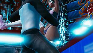 Hot Pawg Anime Babe Gets Pounded Hard During Gym Workout by Monster Cock