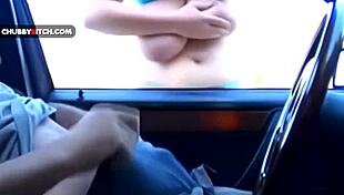 At the carwash, a curvy beauty offers blowjob and handjob for a happy ending