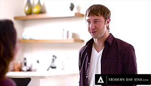 casey calvert and arabelle raphael seduce casey's ex-boyfriend into a hardcore threesome with cum swapping