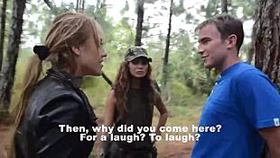 Damn! Sex-Crazed Latina Guerrillas Dominate Captured Male with Big Cock Action!