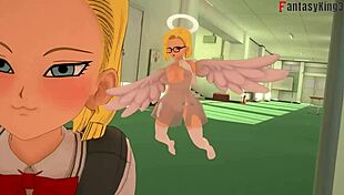 DRAGON BALL Z EX 3 PART 5 - VIDEL WATCHES GOHAN AND A18 FUCKING HARD IN FULL 1HR MOVIE ON SHEER OR PTRN FANTASYKING3