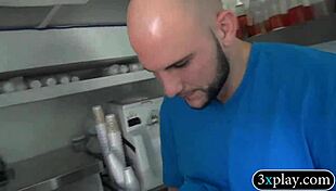 Wanna Watch Hot Brunette Drilled by Nasty Bald Dude?