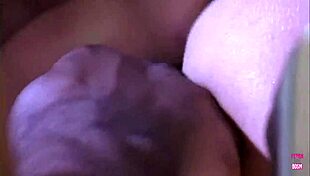 wow, check this blonde bimbo with fake breasts getting drilled hard by two huge guys