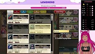 LewdNeko plays Evenicle part 8, cute VTuber gets creampied and moans in hentai game.