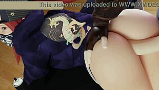 Akali's perfect body gets fucked in 3d hentai