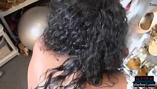 Amateur Black and Asian Couple Filmed