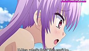 Public hentai featuring 18-year-old babe getting naughty with her boyfriend