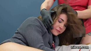 Foxy nympho endures extreme anal therapy in the asylum