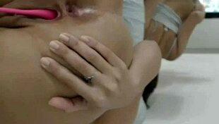 Angel-Faced Latina Prostitute Uses Dildo For Cum