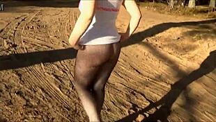 i cant stop touching my big tits and ass without skirt or panties...