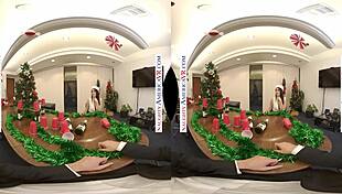 Ashley Lane and friends at holiday party