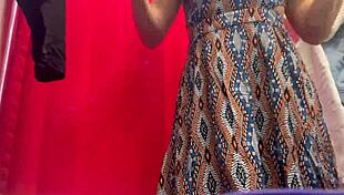 Hidden camera in dressing room catches girl with big tits changing