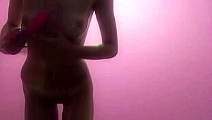 a young 18+ student caresses herself on webcam