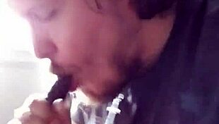 Intense monster bbc blowjob