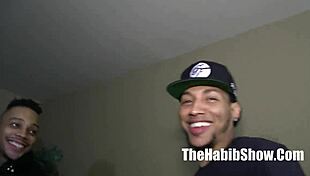 Dominican Ebony Threesome Gangbang with Monster BBC Fucking Leona Banks