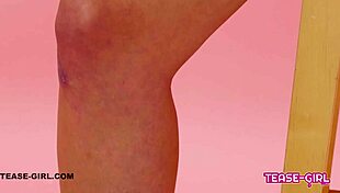 Blonde squirts at casting