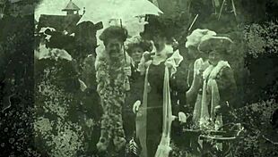 Passionate Vintage Showgirls Rip Clothes Off, Undress Seductively, Reveal Natural Tits In Retro Striptease