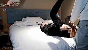 Gay hotel room action with Asian couple