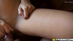 amber cox teen with glasses enjoys cock in pov