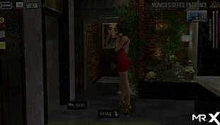 Secretaries in the fashion business playfully show their butts in this 3D cartoon game.