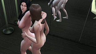 My new futanari roommate in the dorm explores 3D anime hentai