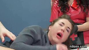 Foxy nympho endures extreme anal therapy in the asylum