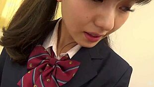制服時代 〜先生エッチしよ〜 杉浦花音 2 - Азиатская крошка в форме сосет и получает кремпай от учителя!