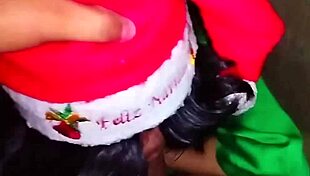 i got a good gift from the christmas elf, doggystyle cosplay with latina mature blowjob creampie