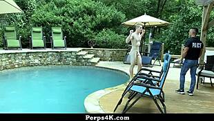 Gay security officer forces the twink into a deep cavity search with his big cock