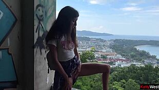 Raw Stepsister Fucked Hard in Abandoned House Public Session