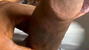 In the dorm, a beautiful roommate enjoys solo playtime.