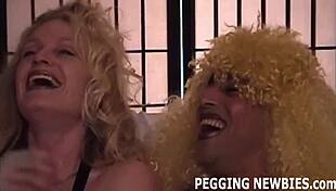 Spread those cheeks wide and prepare for intense strapon fucking