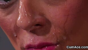 i watched this unusual model take a massive cumshot on her face and gulp every drop down