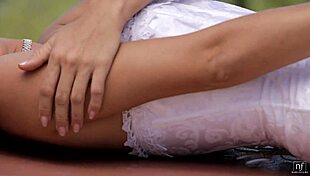 sexy blonde indulges in private pussy play