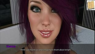 i can't stop staring at this purple haired teen 18+ naked and hot!