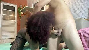 anal creampie - fucking big-ass black woman's ass, she begs for all my milk inside